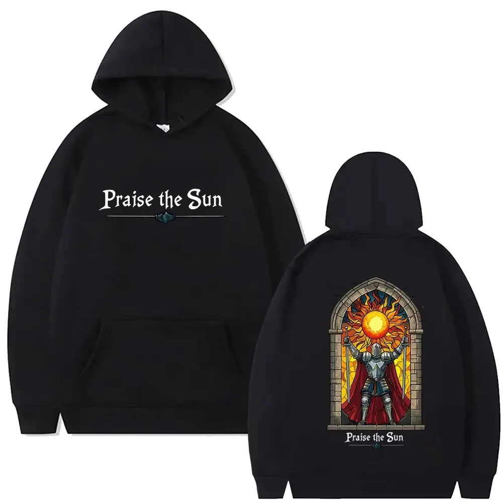 Dark Souls louent le soleil imprimé graphique périphériques Sweartshirts hommes sweat à capuche pour femme mode Streetwear décontracté surdimensionné pull