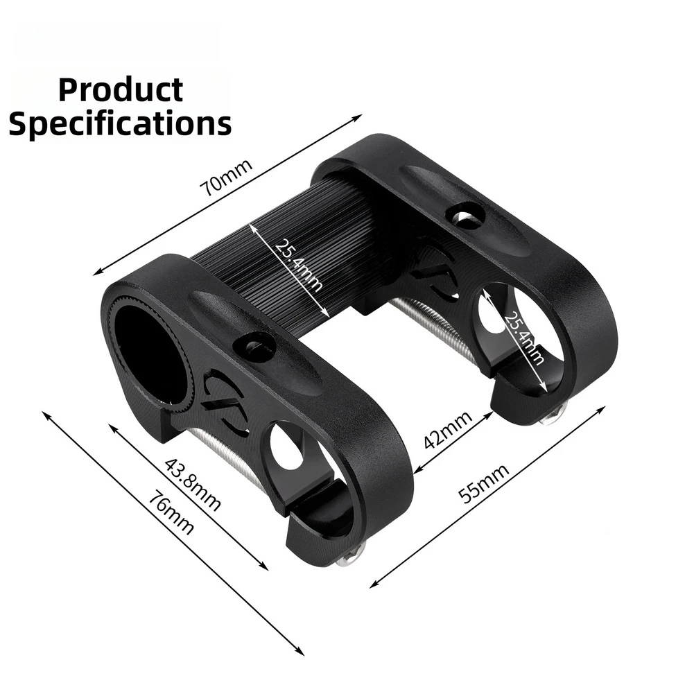 For Improved Posture Folding Bike Stem Aluminum Alloy Riser Sturdy Aluminum Construction Lightweight 93.5g Structure