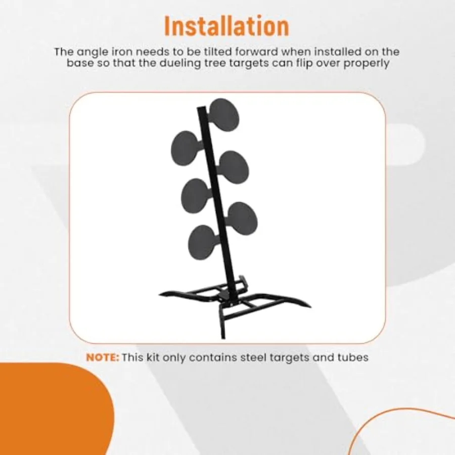 6 قطعة مجاذيف شجرة المبارزة AR500 6X3 8 هدف فولاذي لتقوم بها بنفسك هدف الرماية مع أنابيب للتدريب على المدى الخارجي والتنافسي