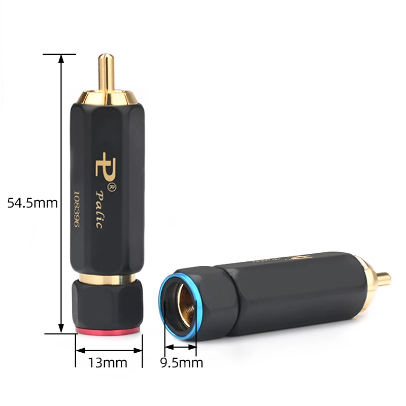 High Quality 4PCS RCA Plug Gold-plated Hi-end Self-locking RCA Male Jack Connector for DIY Audio Cable