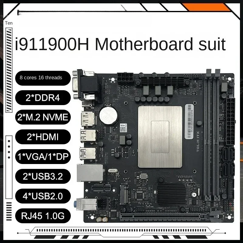 I9 11900H Onboard CPU Set 11th Generation Octa-core Desktop Ddr4 Main Board ITX Computer New DIY Set
