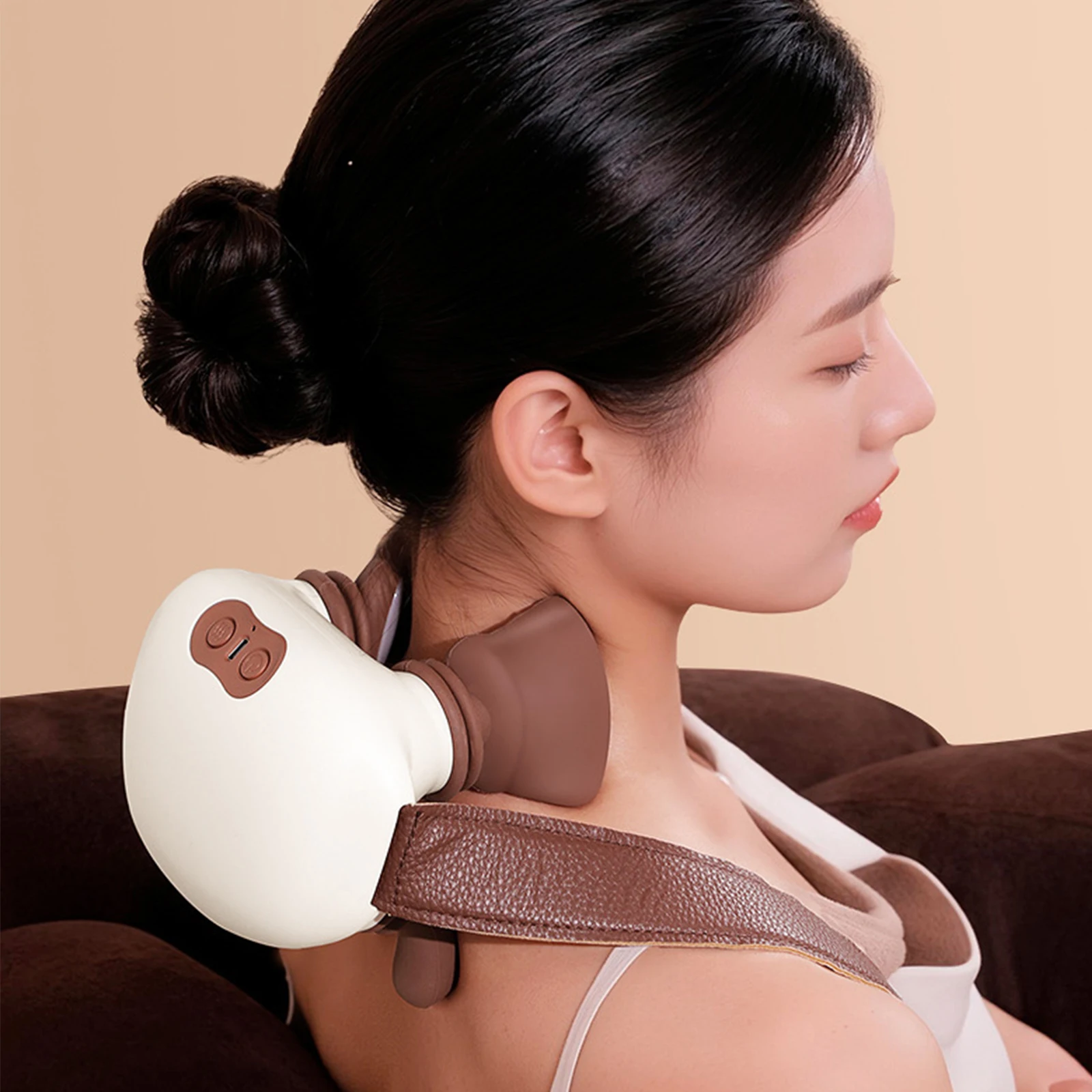 

Shoulder Massager Rechargeable Shiatsu Neck and Back Massager Deep Tissue Kneading Massage Pillow for Muscle Relax