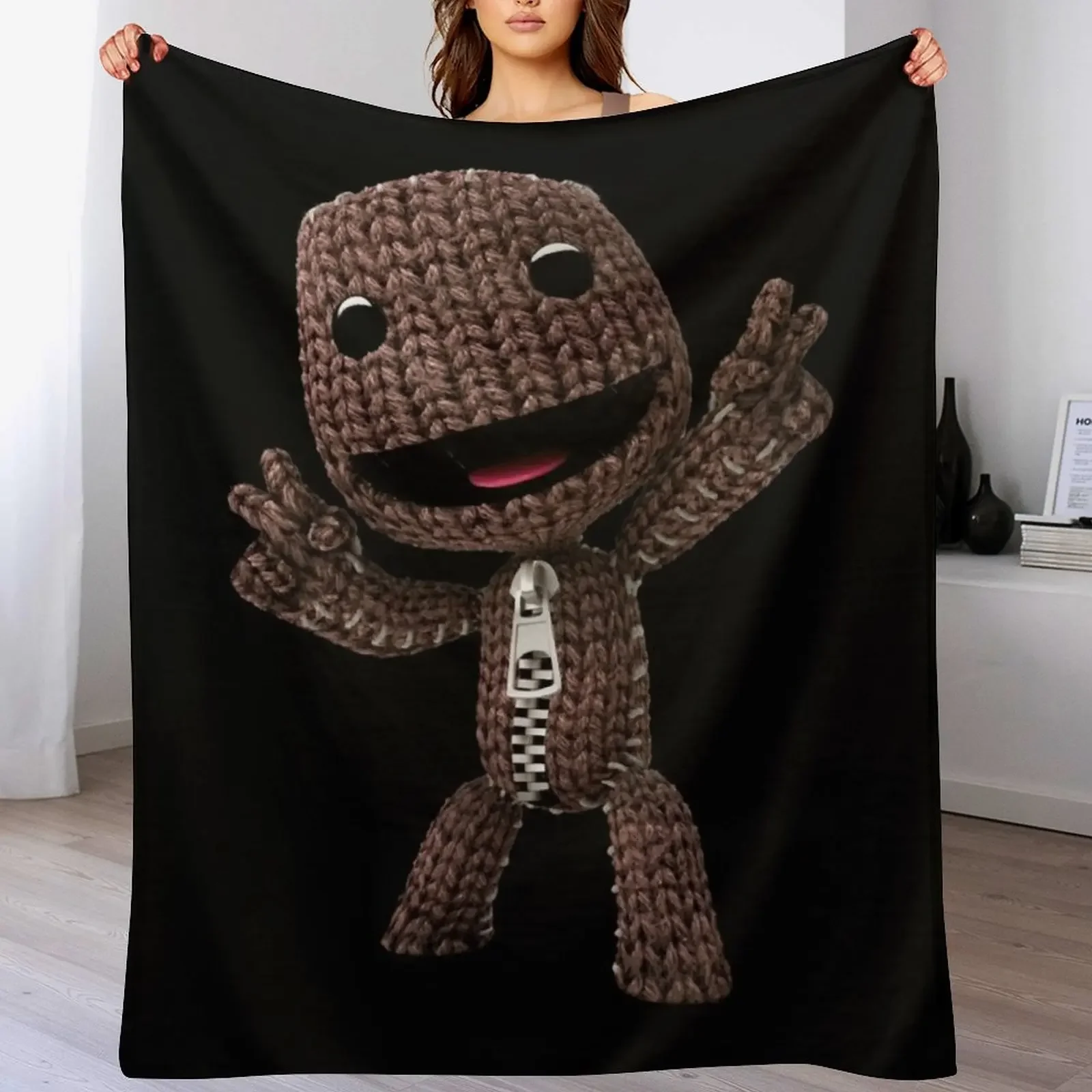 

LBP Sackboy Throw Blanket Summer Picnic cosplay anime For Sofa Thin Blankets