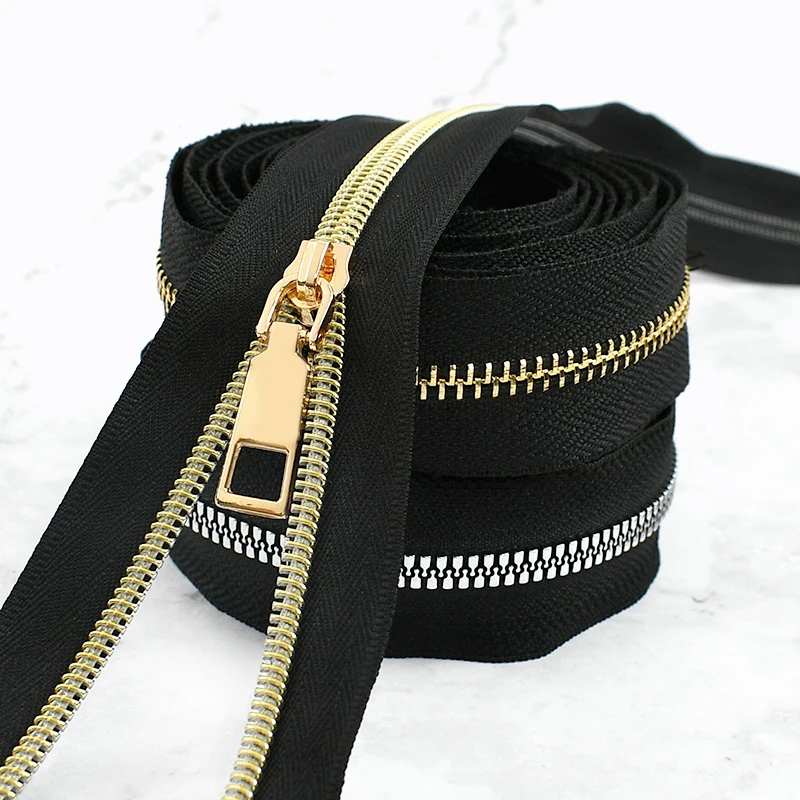 

Meetee 2-10M 5# Metal/Nylon/Resin Zippers By Meter + Matching Zip Sliders Bag Clothes Zips Easy Repair Sewing Accessories