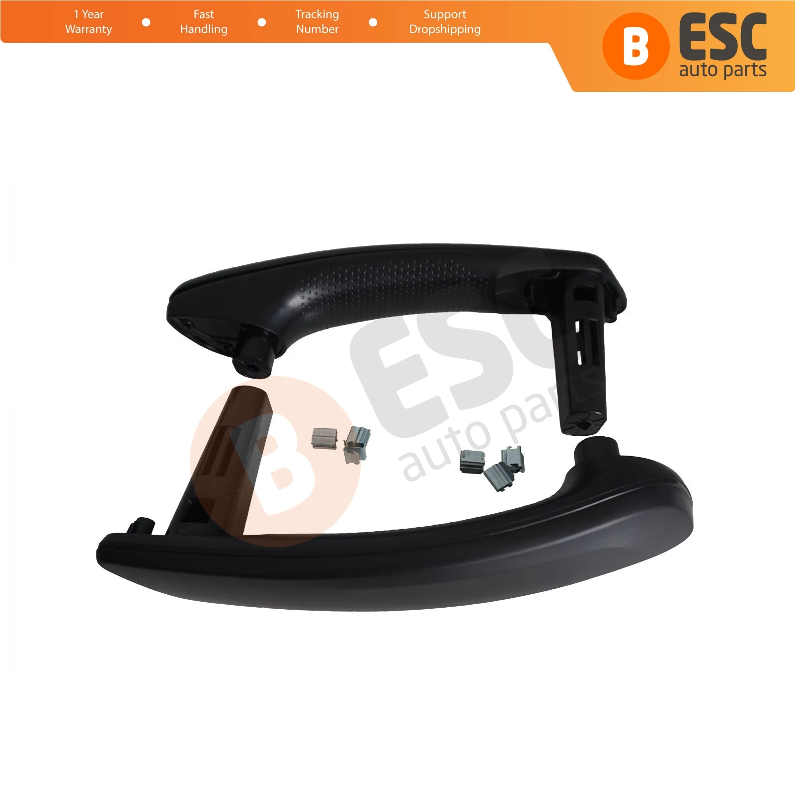 ESC Auto Parts EDP932 Front Inner Door Handle Grip 809603577R Black for Renault Clio Symbol Sandero Free Shipment Made in Turkey