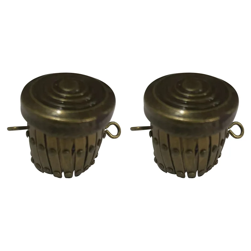 

【SEE】2X Round Finish Bags Hardware Purse Frame Parts Pen Bag Clutch Frame Clasp Coin Cylinder Purse Accessories(Bronze)