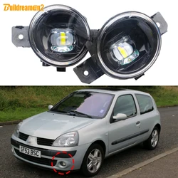 2 X 30W H11 Fog Light Assembly For Renault Clio II Facelift 2003-2016 (Not Fit Pre-Facelift) Car Right + Left LED Lens Fog Lamp