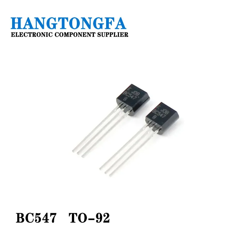 100pcs BC547 Transistor TO-92 BC547  0.1A 45V DIY Triode Transistor Electronic Kits NEW  IN  STOCK