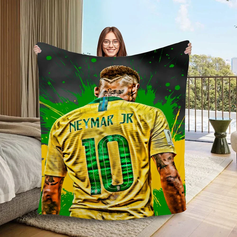 Neymar Fluffy Soft Blankets Characters Sofa Blankets & Throws Nap Blanket Throw Thin Wadding Blanket King Size Home Interior