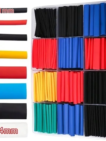 127/165/328/560/650/800pcs Heat Shrink Tubing kit 2:1 Shrinkable Wire Shrinking Wrap Wire Connect Cover Cable Repair Protection