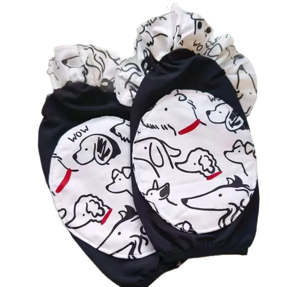 

Wear Resistant Dog Joint Protection Cover Dirt-Proof Cartoon Stroke Pattern Pet Front Leg Sleeve Elastic Soft Elbow Protector