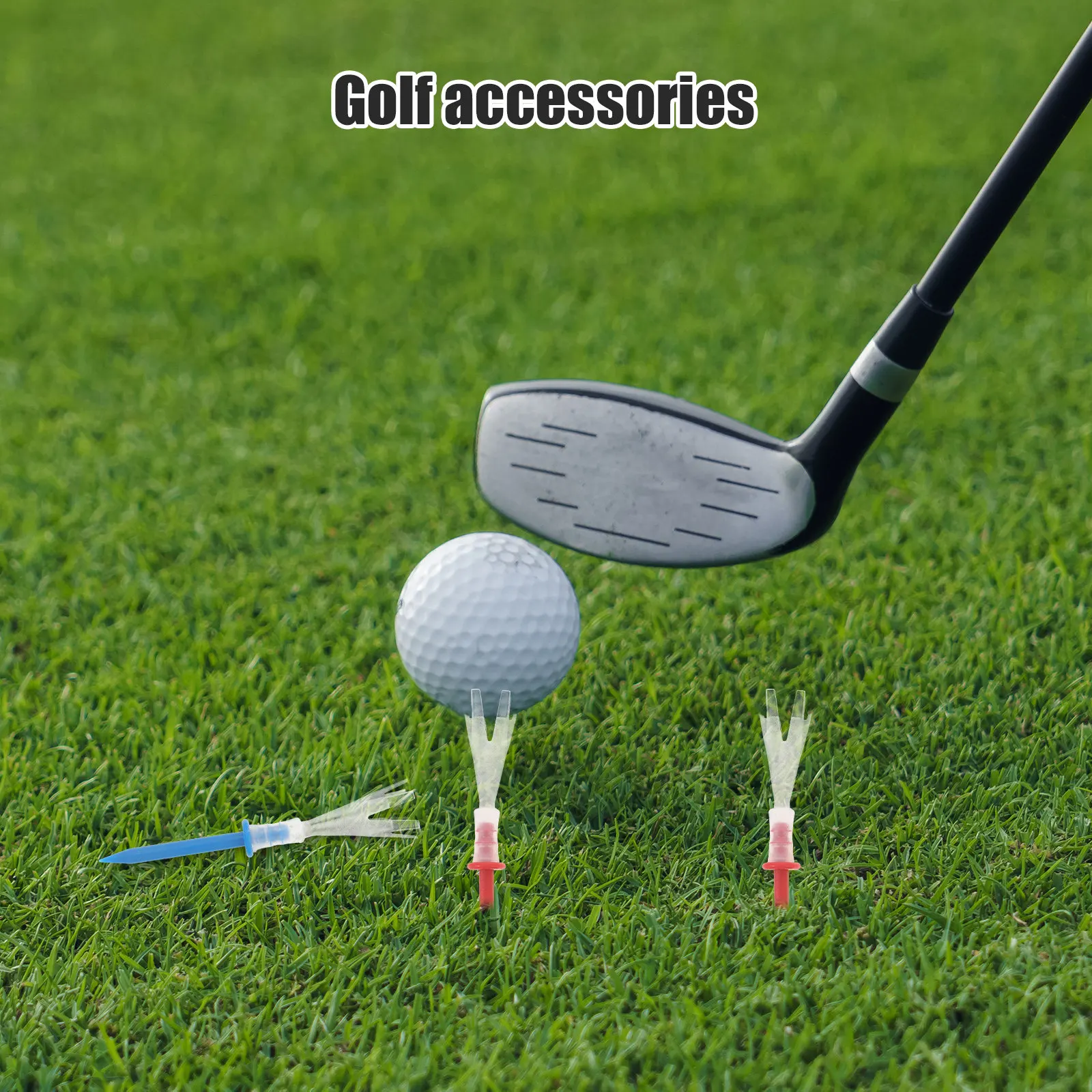 16Pcs Golf Tees Professional Plastic Tees Reusable Eco Friendly Mixed Color Consistent Depth Longer Drive Replacement