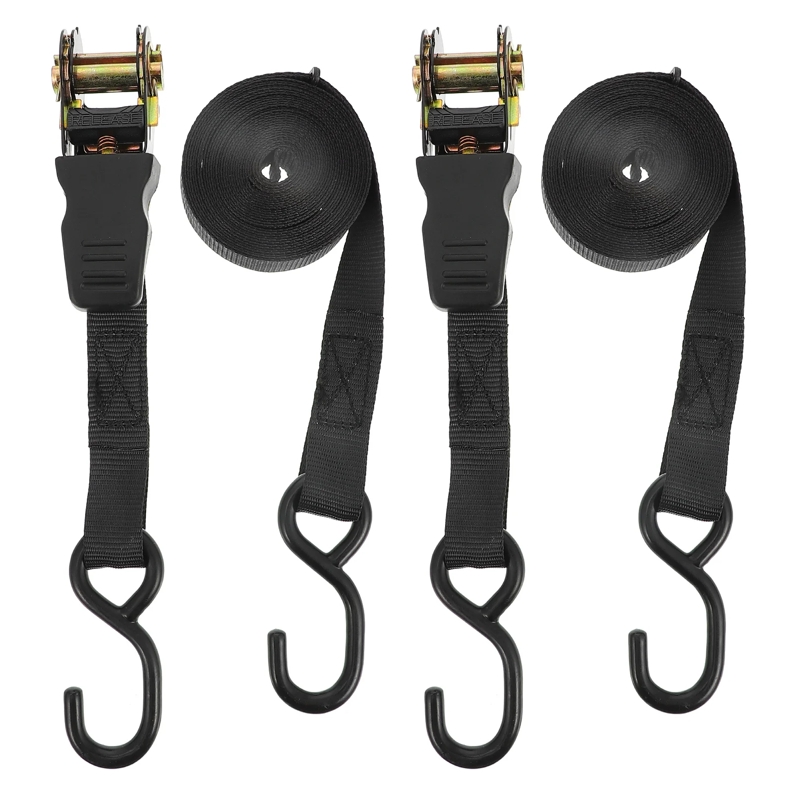 

2 Sets Tightener Luggage Fixed Belt Car Binding Cargo Strap Polyester Trunk Durable High Strength Load Bearing Practical Long
