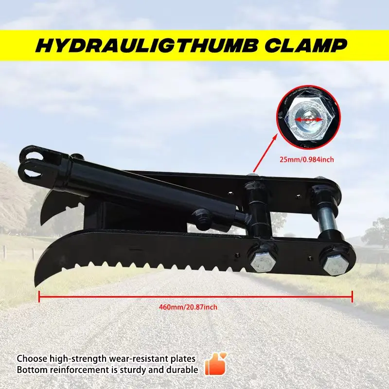 مرفق حفارة صغيرة ظرف الإبهام الهيدروليكي، ملحق ظرف الإبهام للحفارة الصغيرة مناسب للحفارة الصغيرة 1-3 طن #3