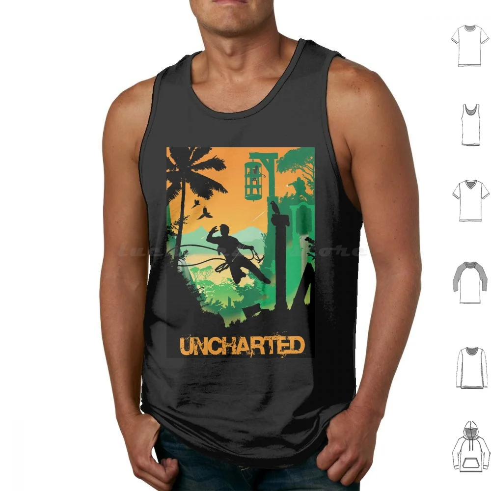 Uncharted Game Art Poster Tank Tops Vest Sleeveless Video Game Game Naughtys Cute Funny Game Computer Game Ps Mentor