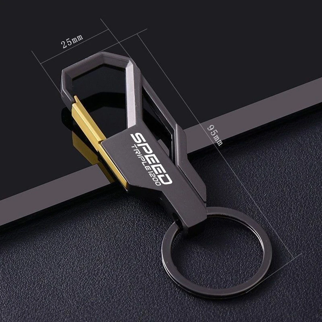 1PCS Motorcycle Metal Keychain Metal Keyring For Street Triple R RS Speed Triple 1200 RS Tiger
