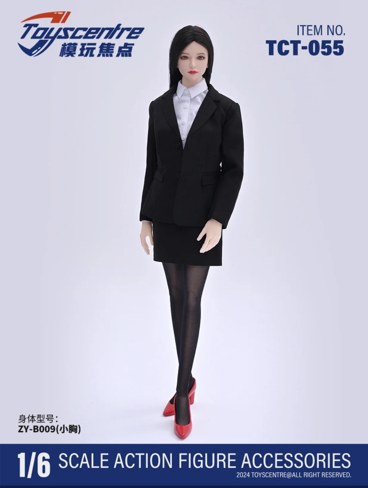 

Toyscentre TCT-055 1/6 Female Girl Black Dress Suit Costume Fit 12'' Action Figure