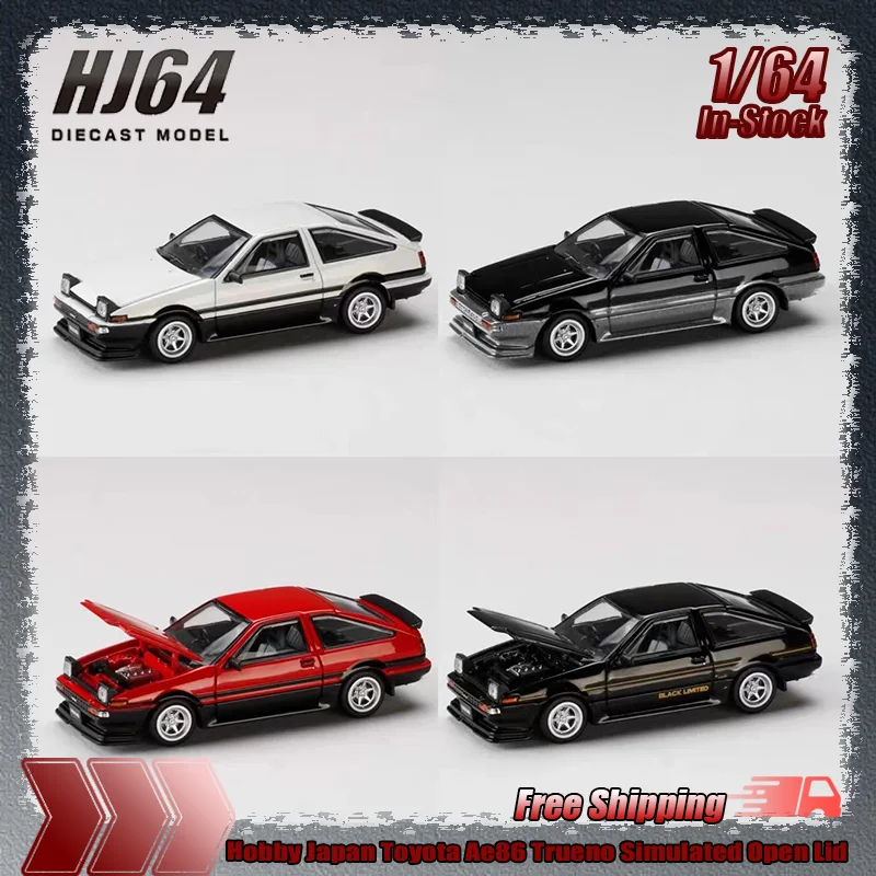 

Hobby Japan 1:64 Toyota Ae86 Trueno Simulated Open Lid Alloy Miniature Die-Casting Car Model Custom Children'S Toy Display Piece