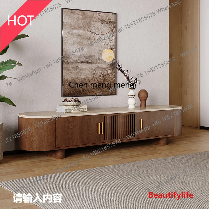 

M53 Retro, solid wood TV, living room household floor locker, multi-functional wall-to-wall simple floor cabinet