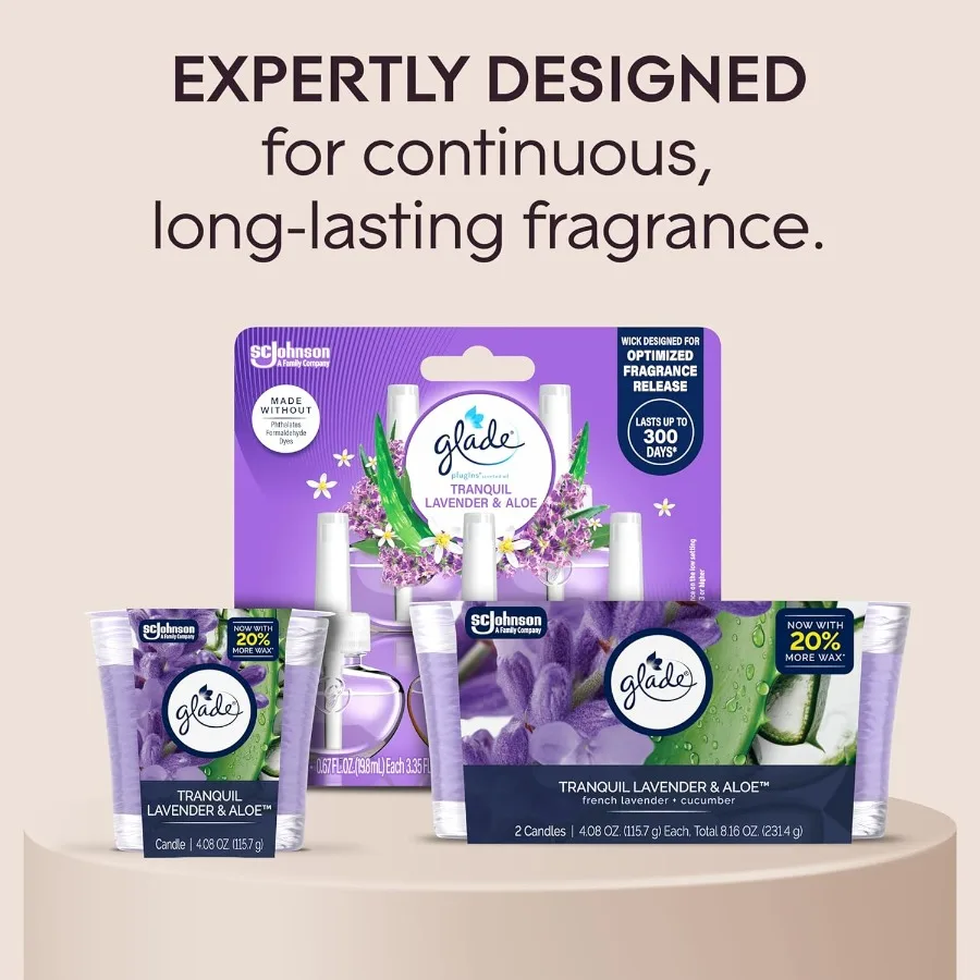 جرة شمعة معطرة بفتيل 1 معطر هواء من الخزامى الهادئ بالزيوت العطرية 4.08 أونصة للاسترخاء في أجواء المنزل Lo