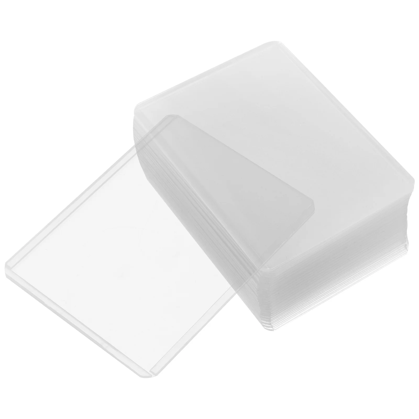 

25pcs Card Sleeves Hard Plastic 3 Inch Double Sided PVC Transparent Game Cards Protector Storage Trading
