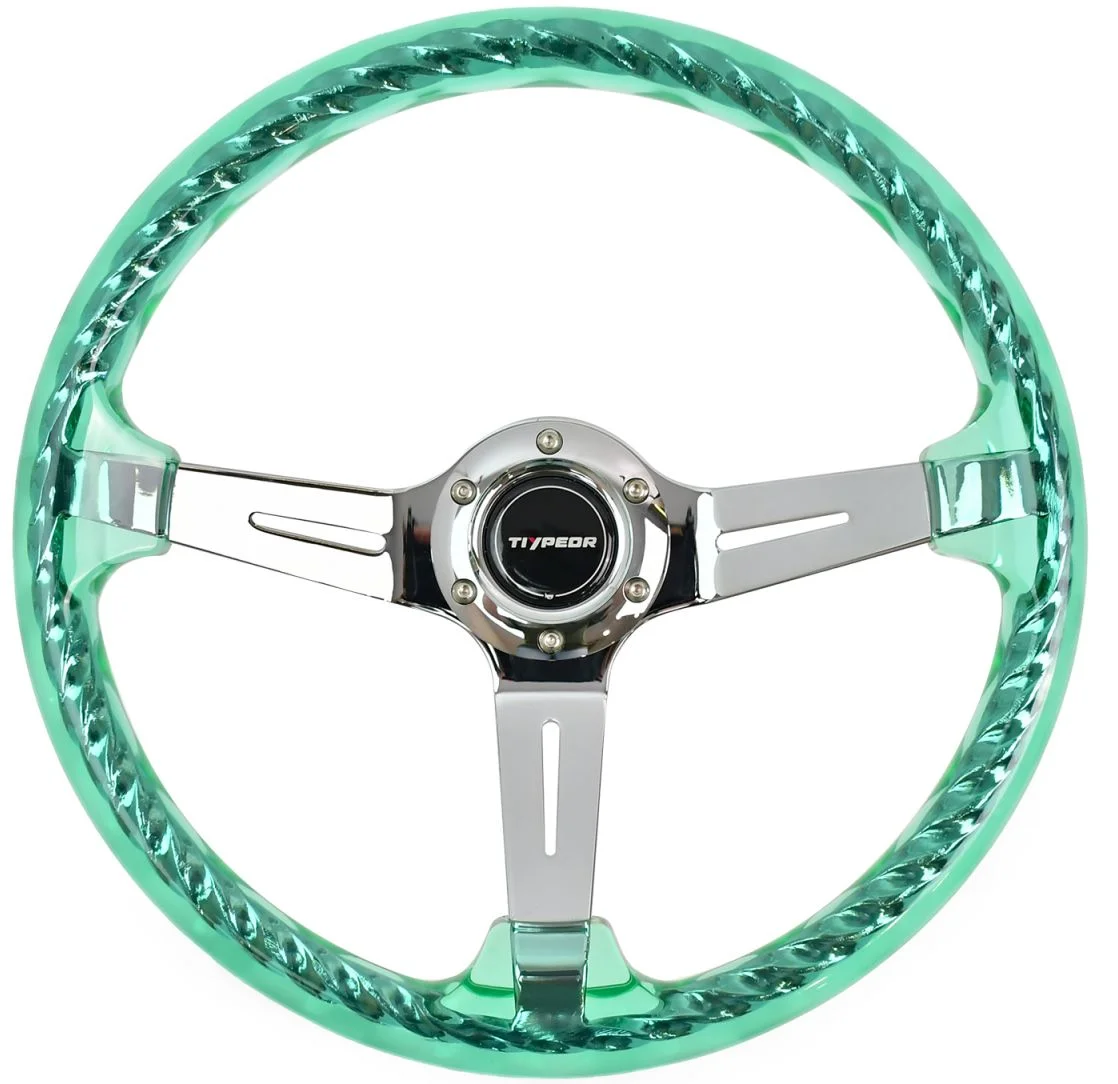 Universal 350MM Multi-color option Auto Acrylic Transparent Modification Sport Steering Wheel 14 Inch Acrylic Car Steering Wheel
