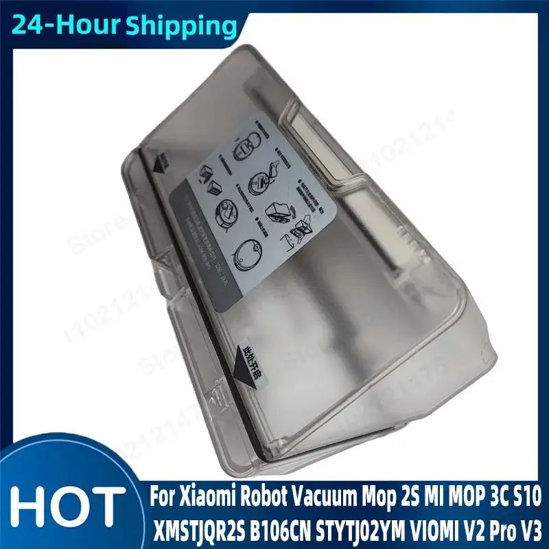 Mülleimer Teile Für Xiaomi Roboter Vakuum Mopp 2S MI MOP 3C S10 XMSTJQR2S B106CN STYTJ02YM VIOMI V2 Pro V3 staub Box Zubehör