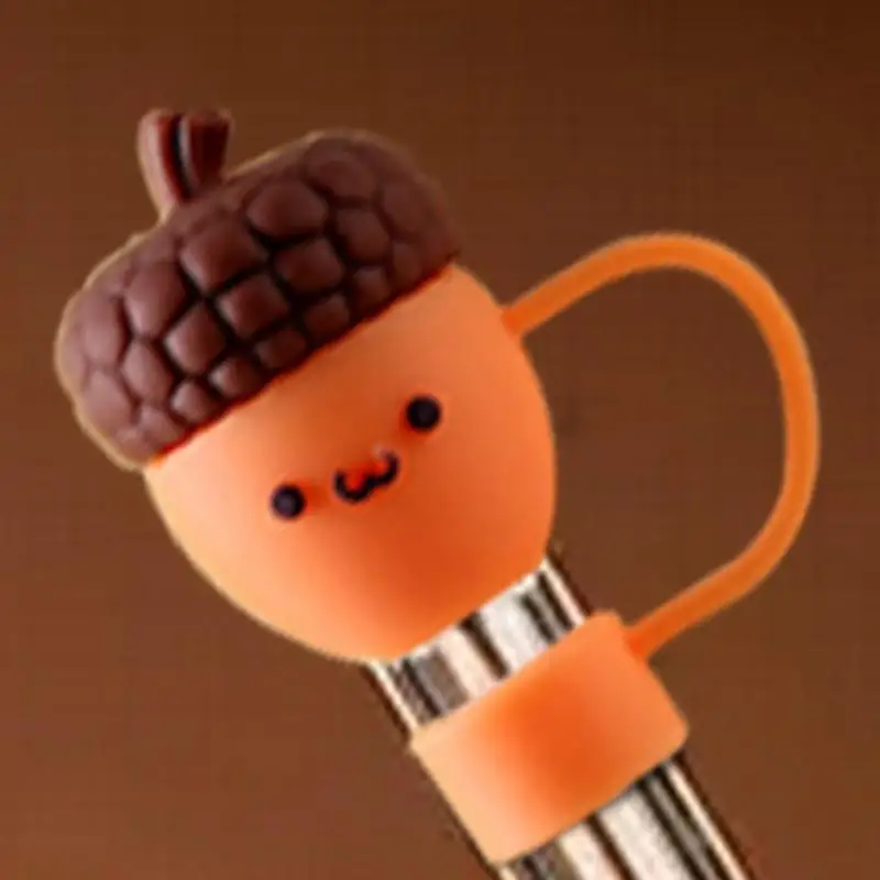 Cute Straw Toppers For Tumblers Reusable Drinking Dust Plugs Set Cute Dust-Proof Silicone Accessories Reusable Drinking Dust view 4