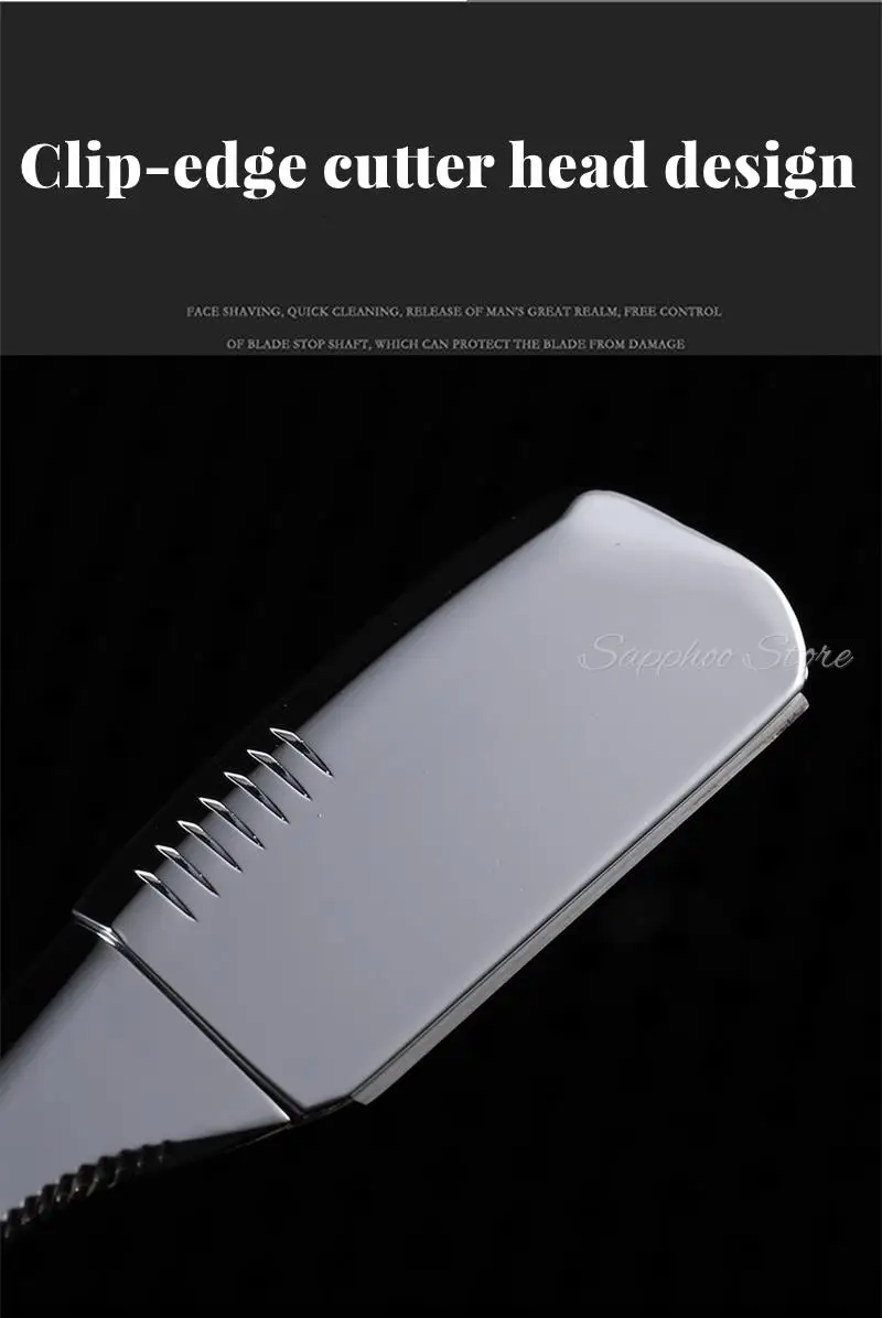 6 "silber Schwarz Silica Gel Rasiermesser Für Männer Frauen Barber Rasieren Messer Frühling Design Bart Gesicht Achsel Körper mit Klingen – Detail 15