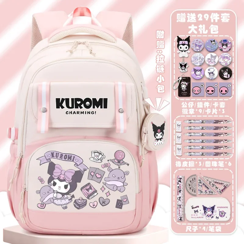 Tas sekolah Sanrio Clow M baru tas punggung siswa kartun lucu dan ringan pelindung tulang belakang anak-anak ringan ransel bahu ganda