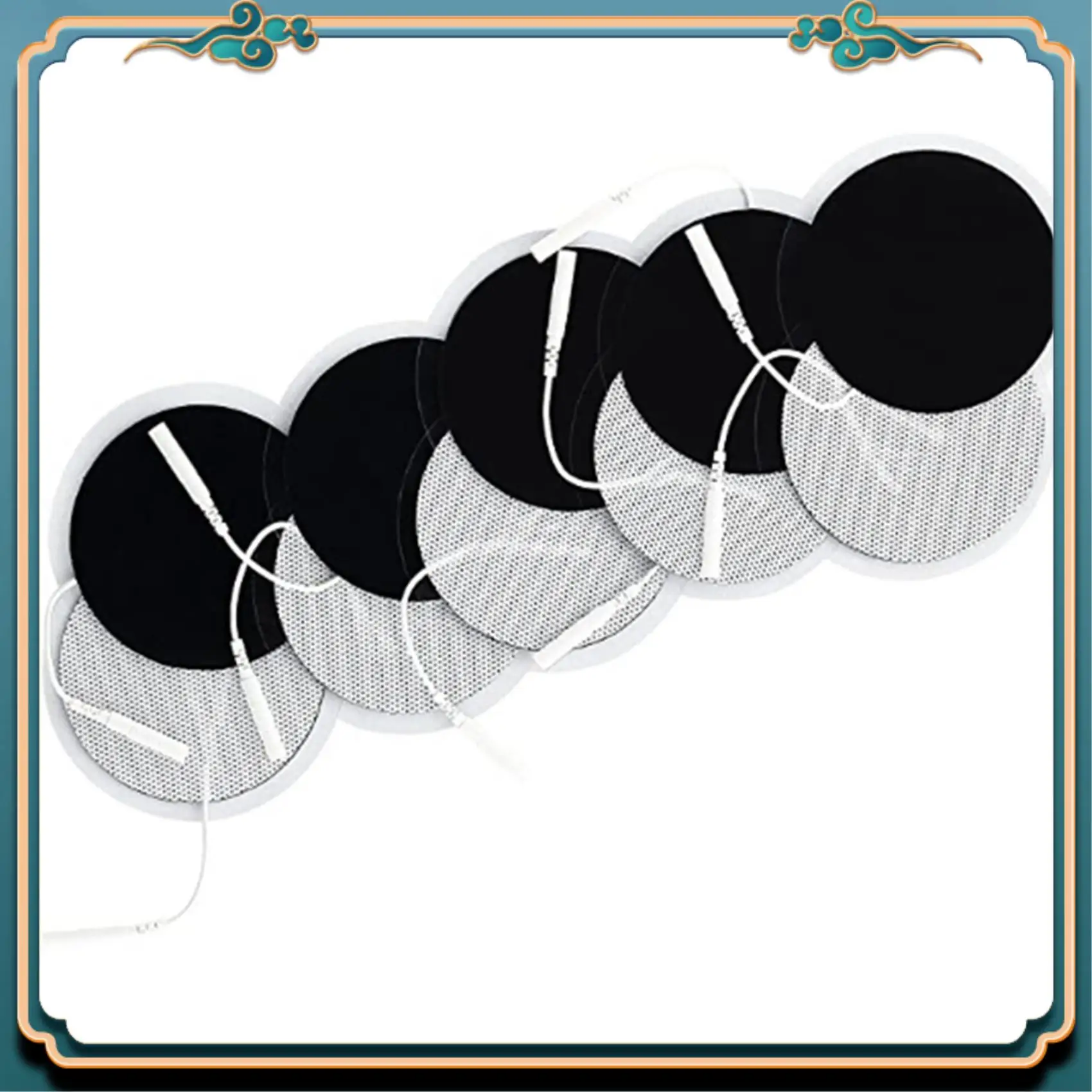 Picture 4: Latest 20 Pcs Electrode Pad 4Cm Circular Non-Woven Acupoint Massage Special Insert For Physiotherapy Electrode Patch