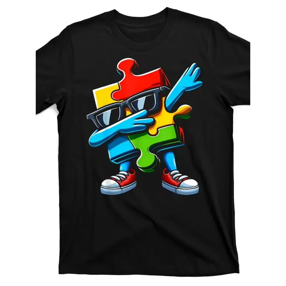 Autism Awareness T Shirt Men Women I Love You Hand Sign Graphic Tees Puzzle Piece Butterfly Printed Tops Short Sleeve Loose Y2K
