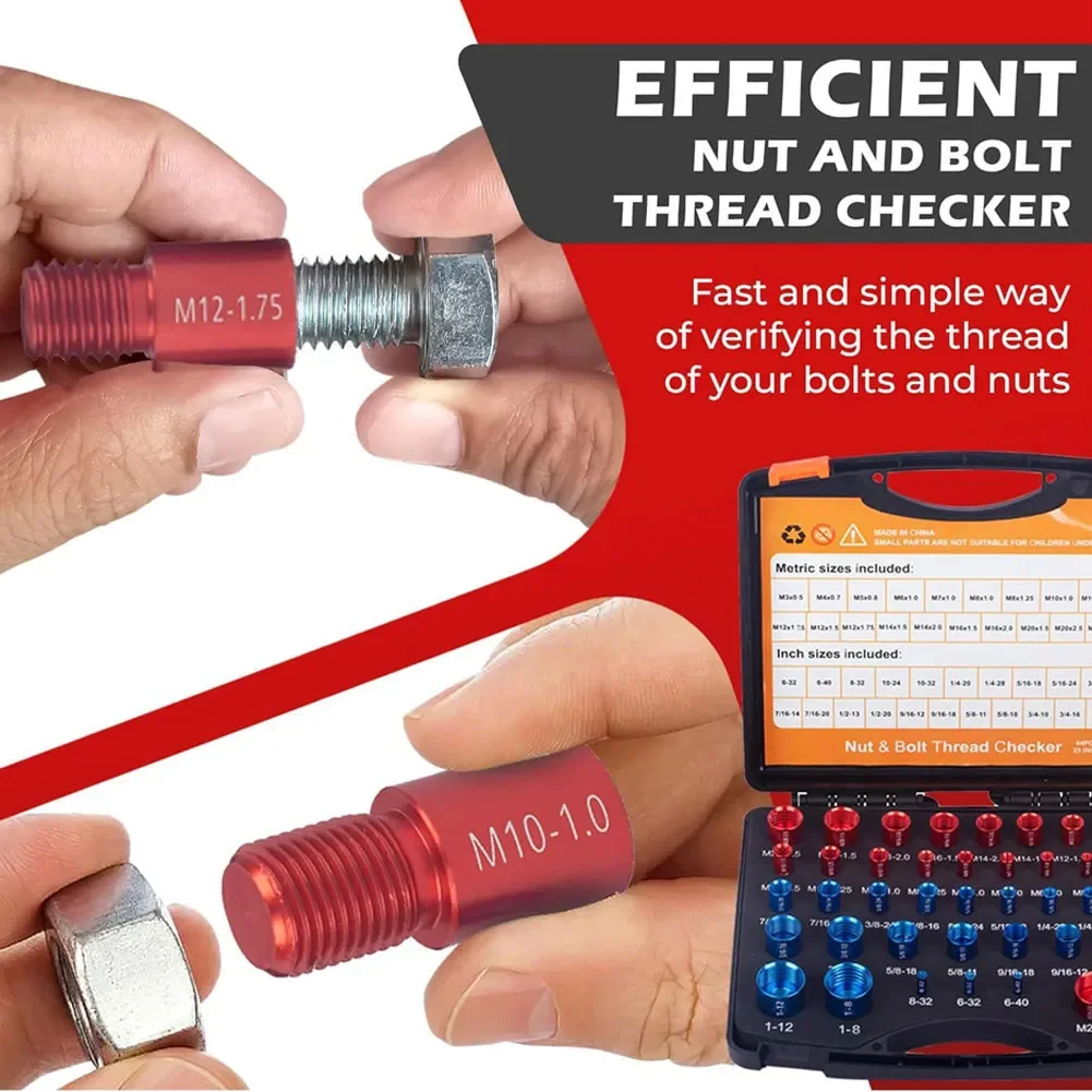 

36/46pcs Nut Bolt Thread Checkers Size Gauge Thread Gauge Suitable For Detecting Fixed Bolts Or Threaded Holes Tool Accessories