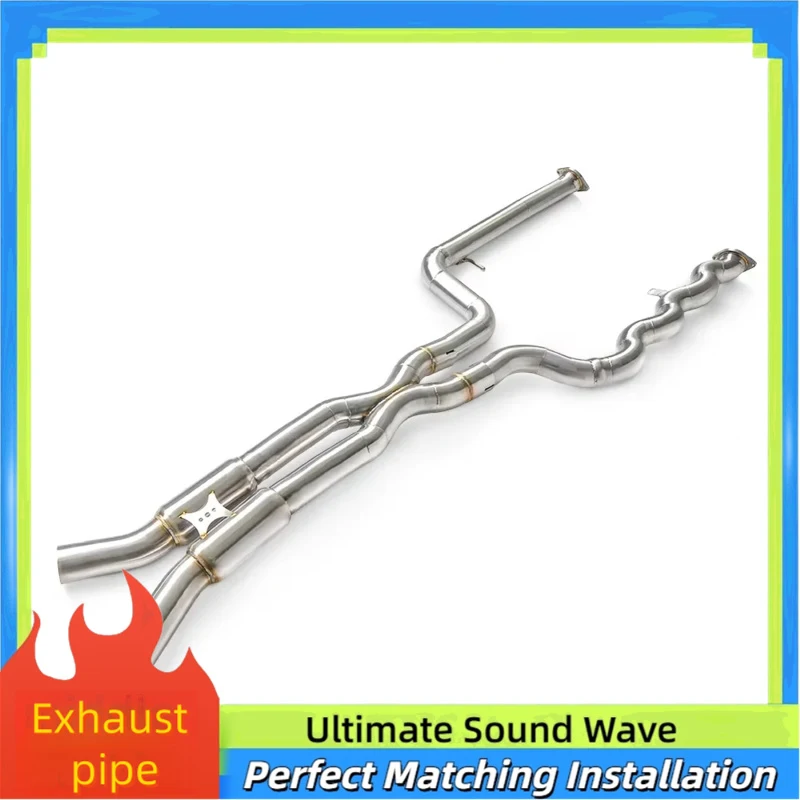 

High performance Mid Length Performance Exhaust Midpipe for BMW M3 M4 G80 G82 3.0T 2021-2023 Resonator X-tube Design