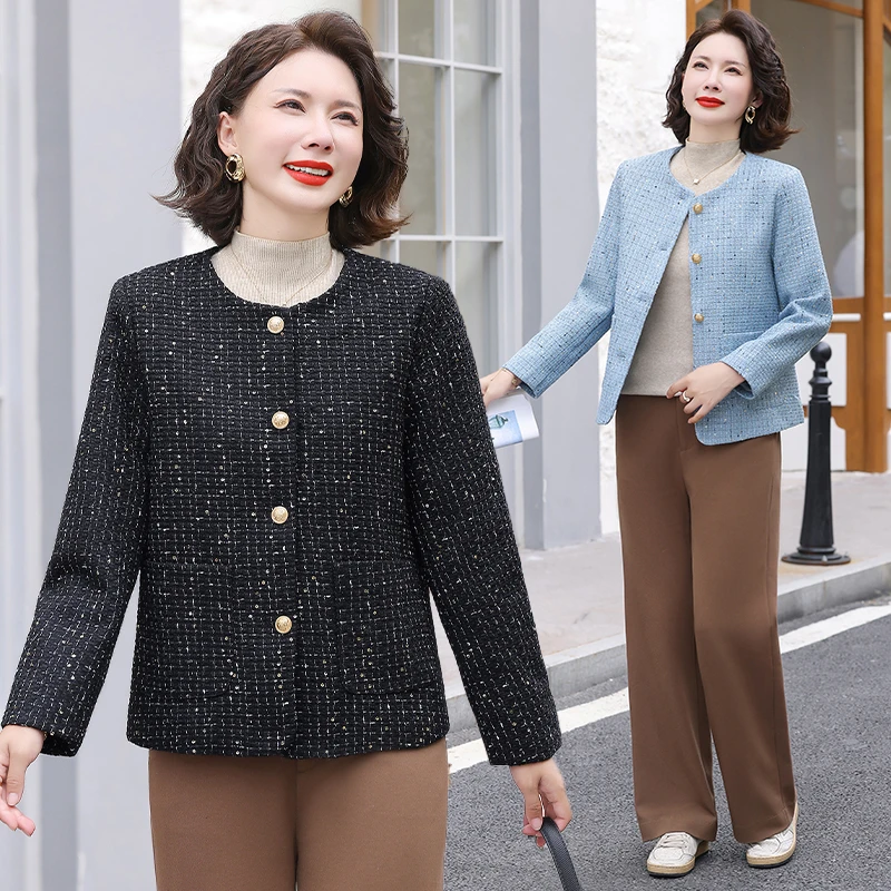 Giacca da donna alla moda a maniche lunghe in stile piccolo profumato Autunno femminile Nuova giacca corta dimagrante