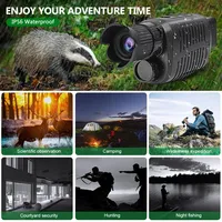 Monocular Night Vision Device 1080P HD Infrared Camera 5X Digital Light Zoom Telescope Outdoor Search Full Darkness 300m
