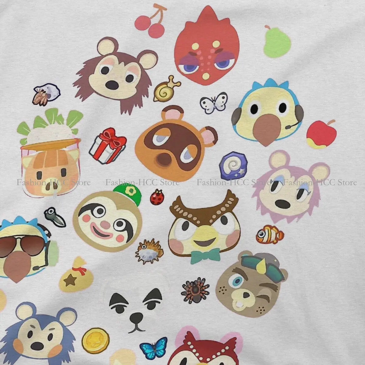 Cute Villagers O Neck TShirt Animal Crossing：Pocket Camp Original Polyester T Shirt Men Clothes