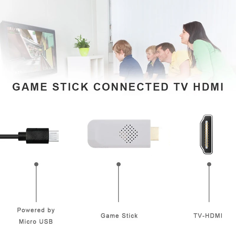 وحدة تحكم ألعاب الفيديو لـ Super Nintendo SNES NES مدمجة في 1500 لعبة HDMI متوافقة مع Game Stick TV Game Player وحدة تحكم لاسلكية