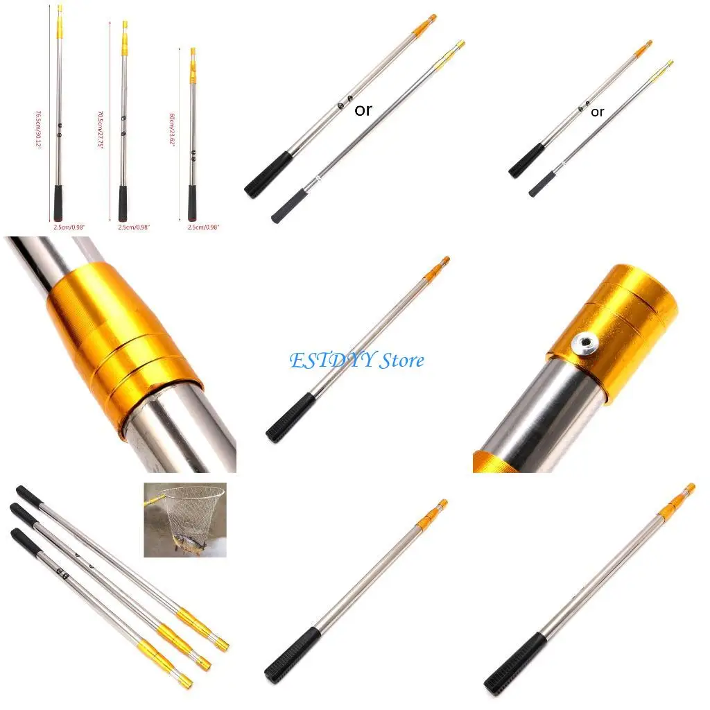 

G6DE 1.5/1.7/1.9m for Head Ring Prong Spear Rod Fish Dip Net Telescopic Bar P