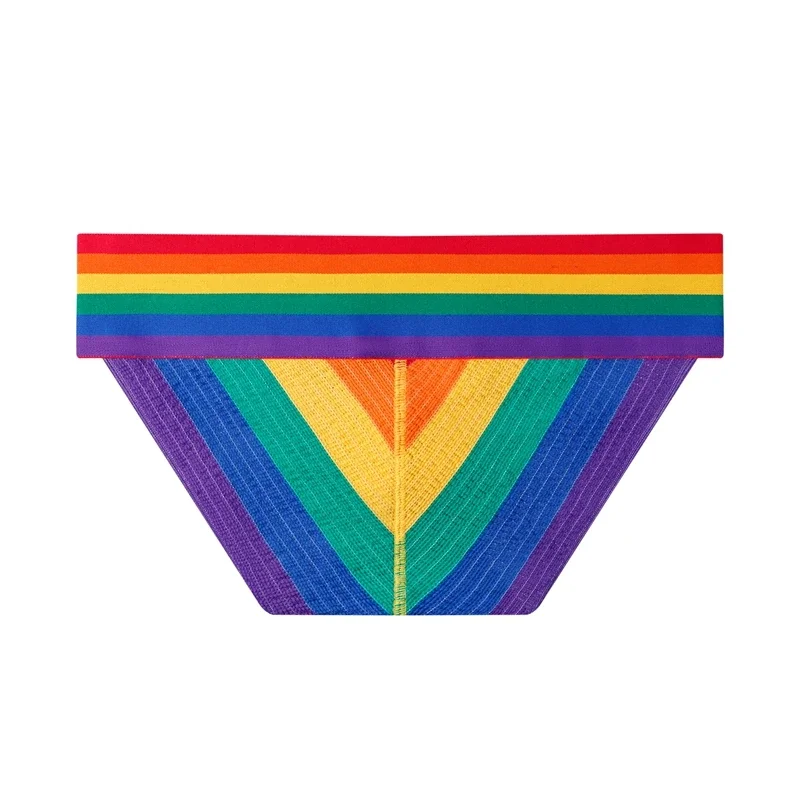 JOCKMAIL الرجال ملخصات مثير الرجال الملابس الداخلية حزام رياضي قوس قزح بيكيني Cueca مثلي الجنس السروال calzoncillos زلة تنفس اللياقة البدنية #6