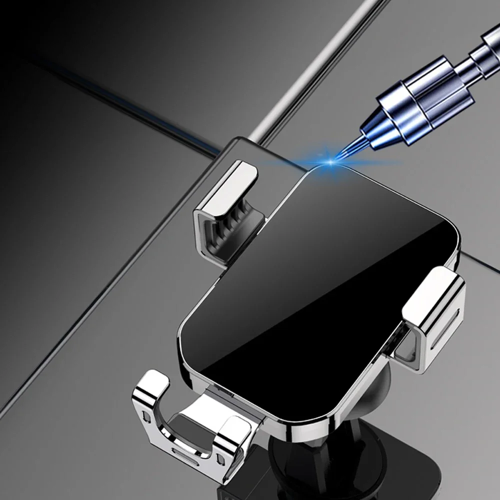 Gravity Car Holder Aluminum Glass Phone Air Vent Clip Mount Mobile Cell Stand Smartphone GPS For iPhone 14 13 12 Xiaomi Samsung - Image 3
