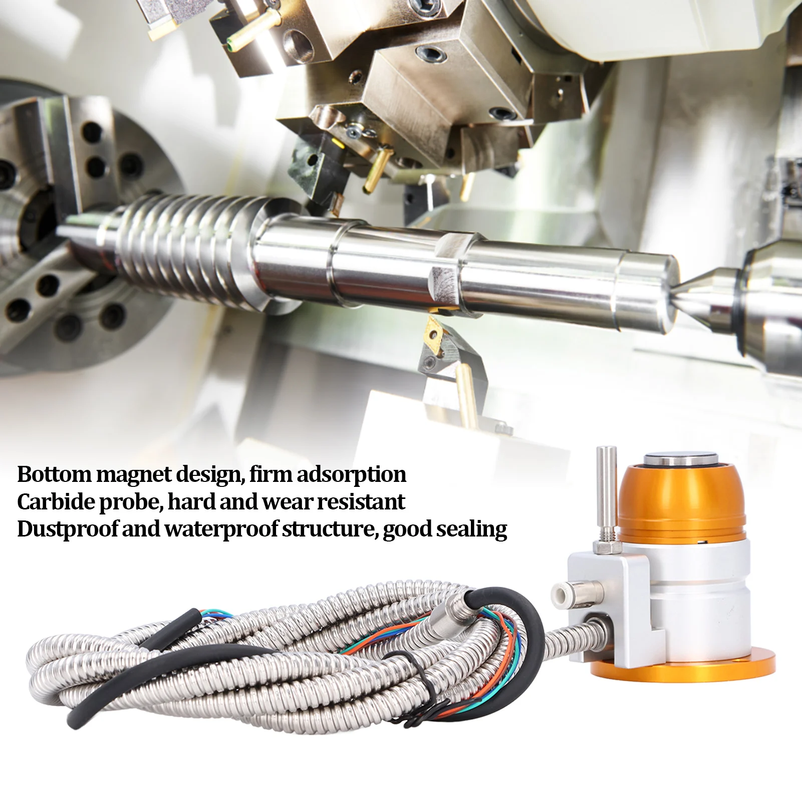 Z Axes Touch Tool Setter Normally Closed CNC Tool Setting Accessory with Cable  24V Tool Setter with Cable Z Axes Tool Setter