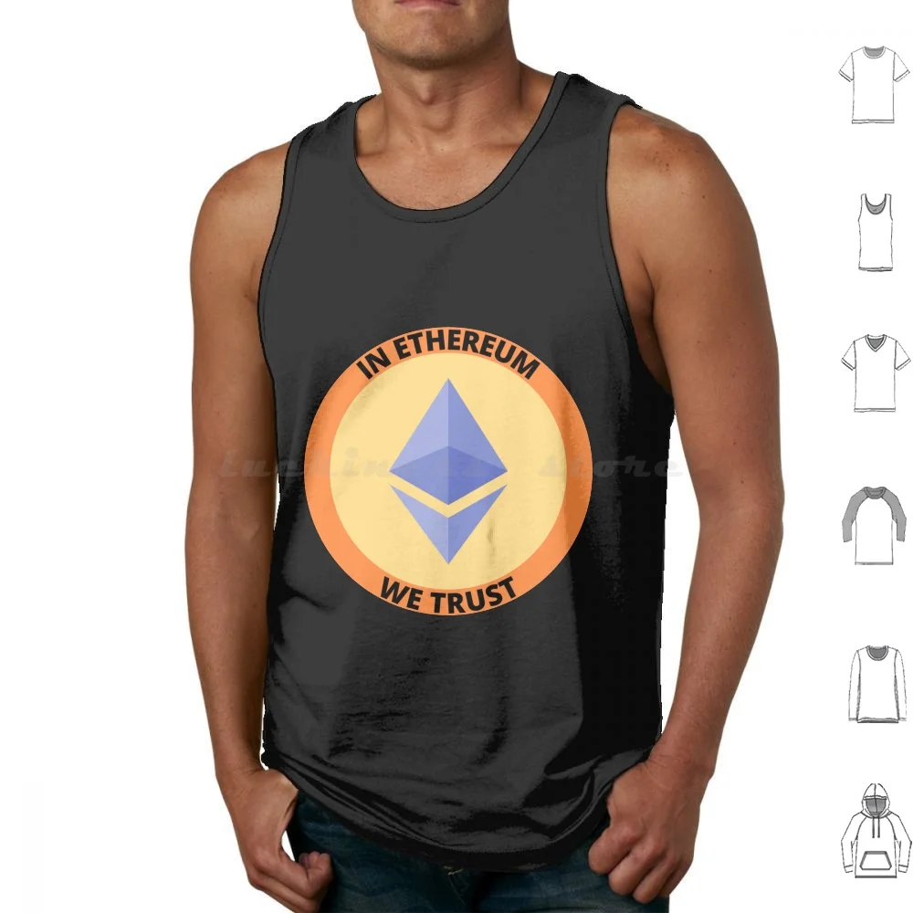 Débardeurs en coton imprimé « In Ethereum We Trust » Ethereum Eth Cryptocurrency Eth Crypto Crypto