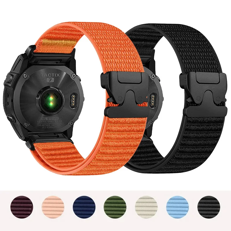 

QuickFit 20 мм 22 мм 26 мм полевой нейлоновый ремешок для Garmin Fenix 8 47 мм 51 мм 7 7X 6 6X 5 5X Plus/Enduro 3/Epix Pro Gen 2 браслет-ремешок