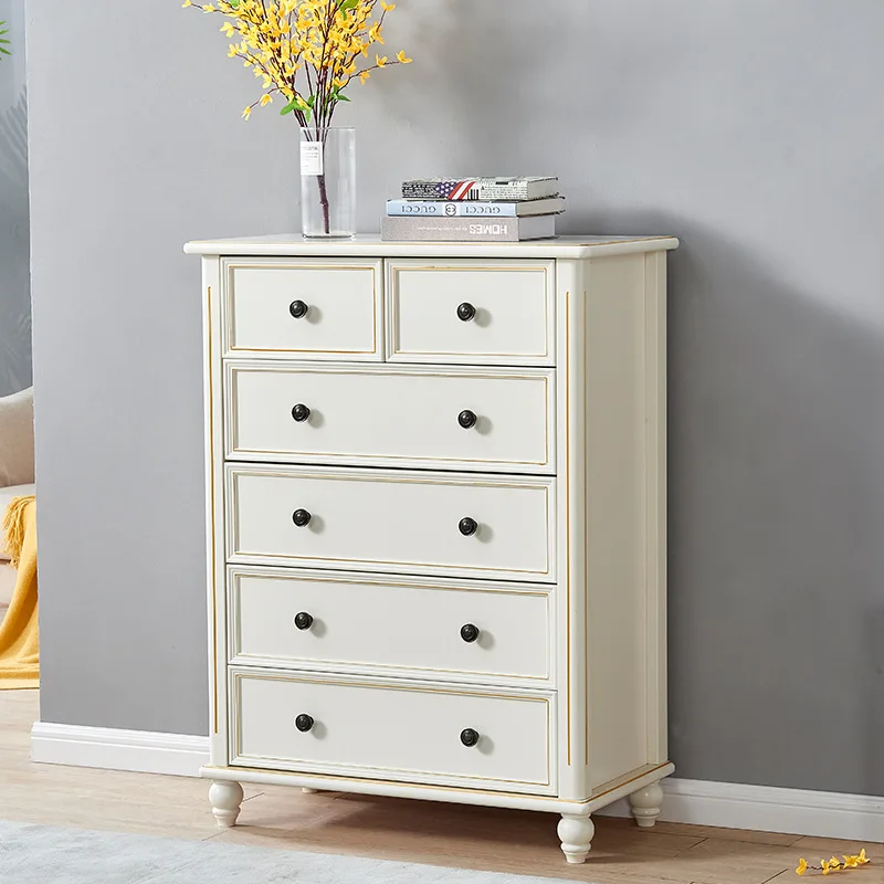 خزانة تخزين بأدراج غرفة المعيشة وغرفة النوم الحديثة والبسيطة الأمريكية