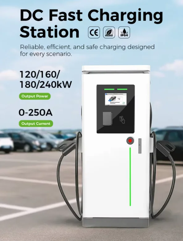 4g/Wifi Network-connected DC Charging Pile Floor-mounted Electric Vehicle CCS1/CCS2 240kW Fast Charging Station with OCPP 2.01 view 6