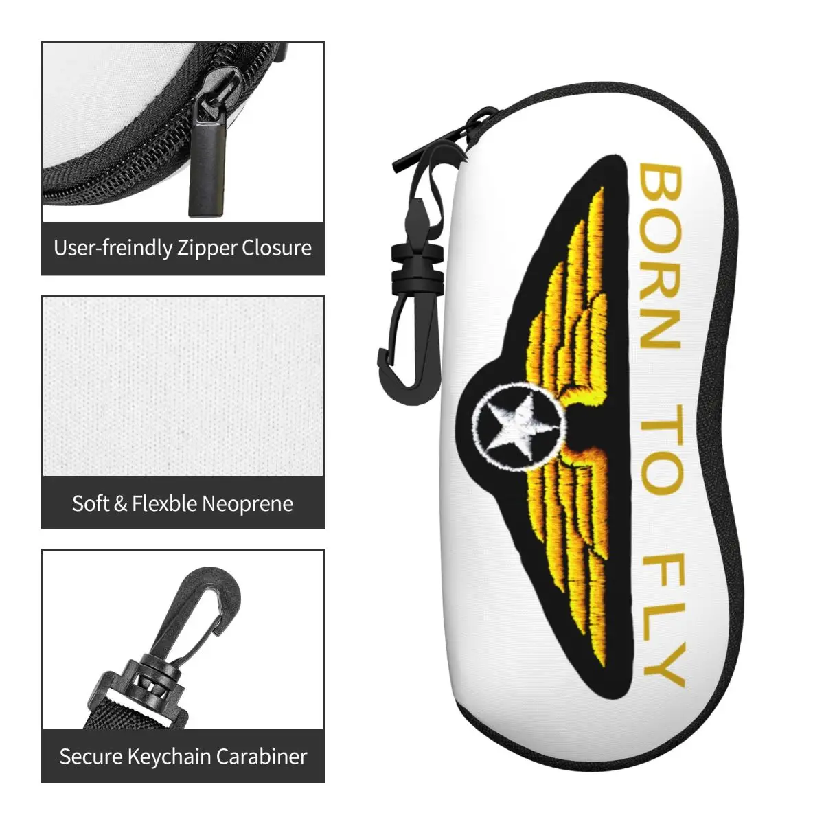 مخصص ولد ليطير الطيران الطيار نظارات حالة أنيقة الطيران الطيران الطيار شل النظارات حالة النظارات الشمسية مربع