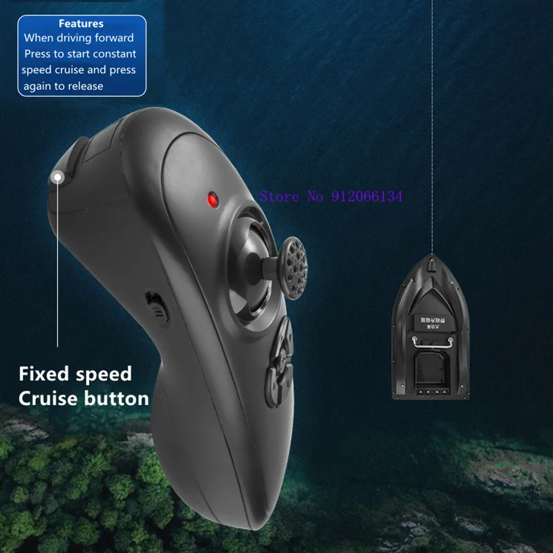 Barco de cebo RC inteligente, resistente al agua, gran potencia, 8 horas de vida útil, crucero de velocidad fija, 2KG, 500M, 5 luces nocturnas, barco de pesca inteligente con Control remoto