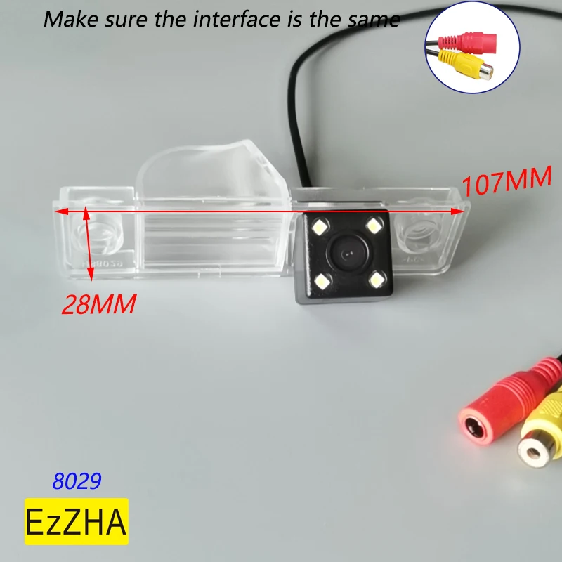 EzZHA For Roewe 350 2010 - 2016 / Morris Garages MG GT 350 Car HD Rear View Parking Camera Auto Backup Monitor Waterproof 4 led