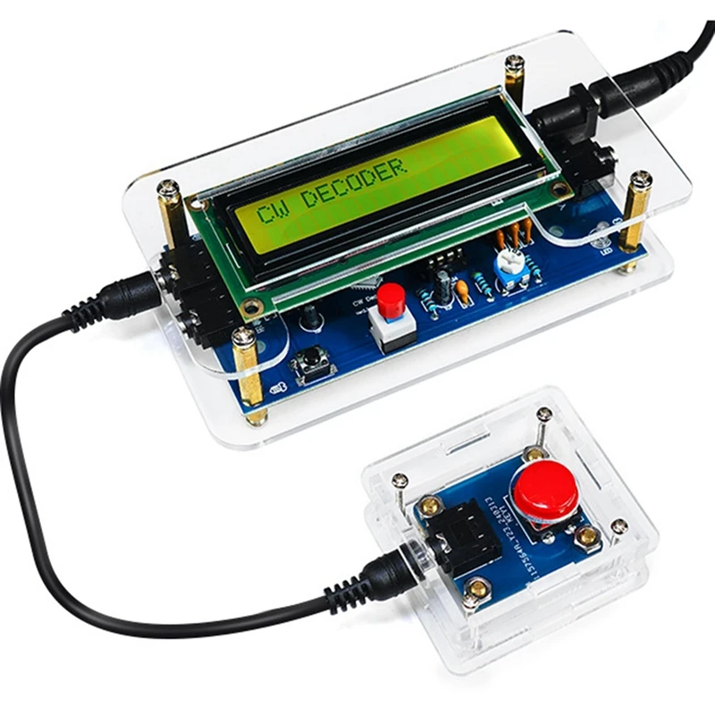 Cs decodificador de código morse, placa de circuito em massa, transmissor sem fio, receptor, kit eletrônico de prática de soldagem diy, plugue americano